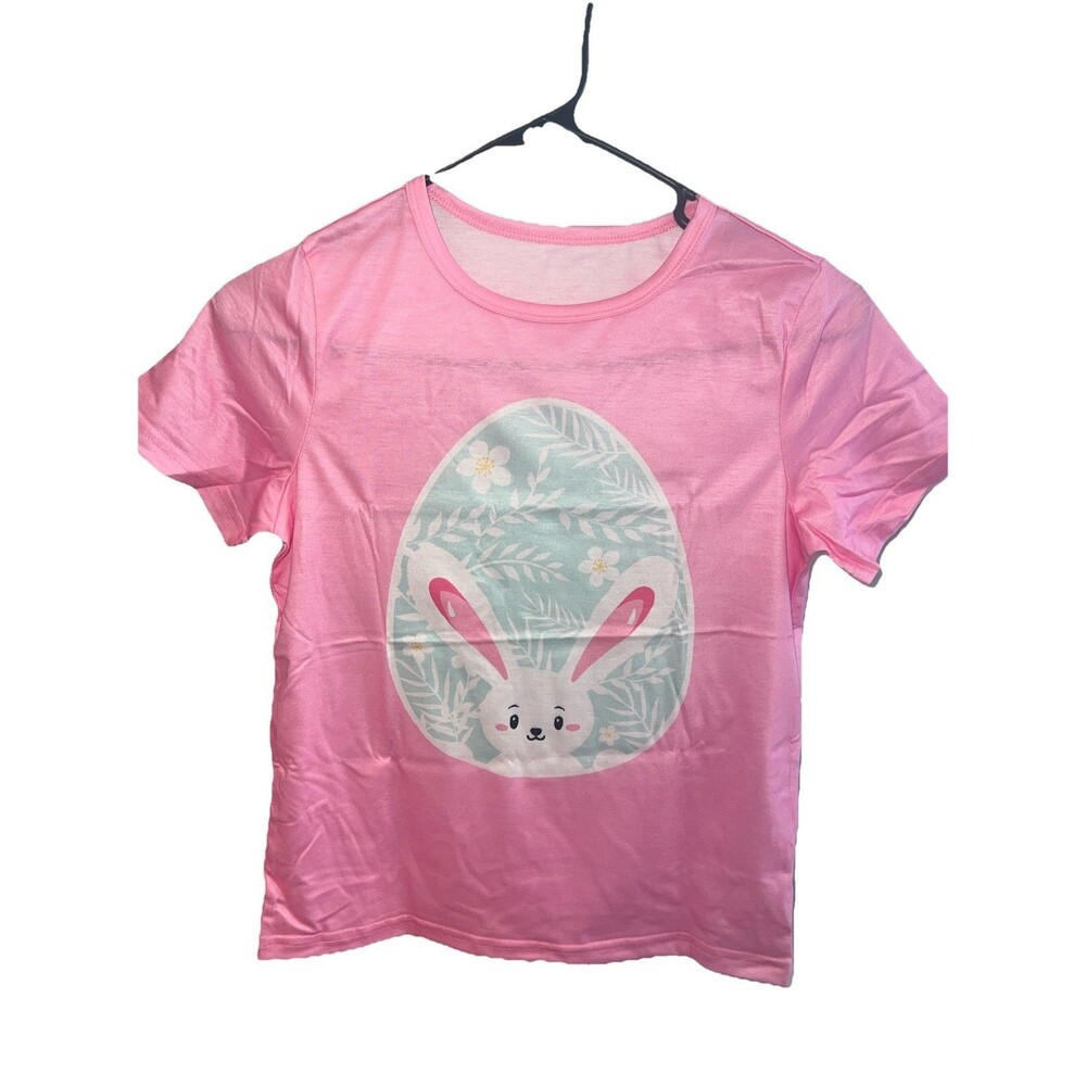 NWT Pink Easter Pajamas for Girls Cute Bunny Egg 3pcs Nightwear Age 12